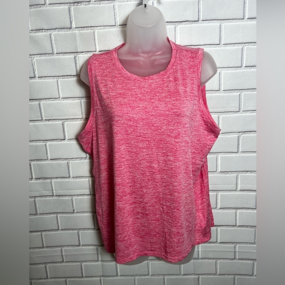 Danskin Heathered Hot Pink Sleeveless Tank